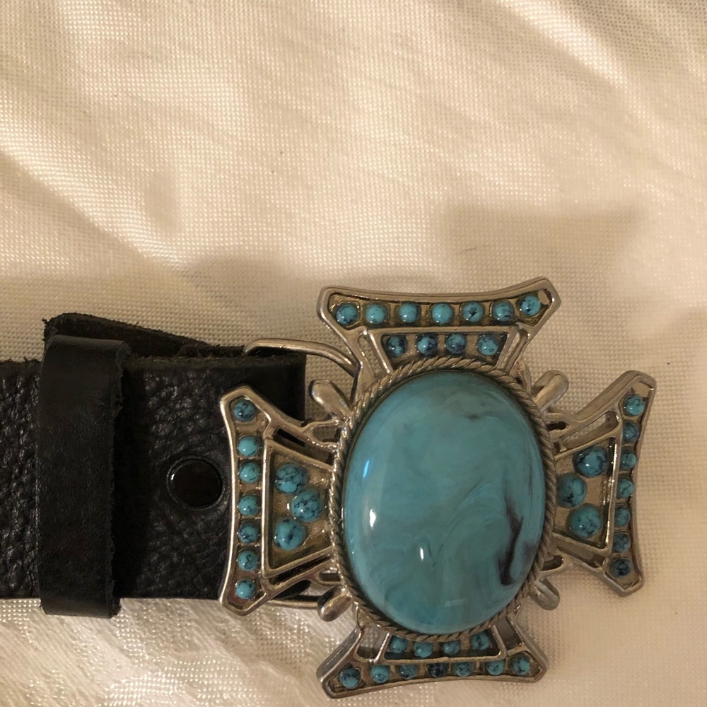 Olga Santini Black Turquoise Belt
